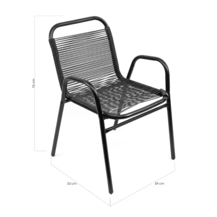 Conjunto de sillas apilables para exterior